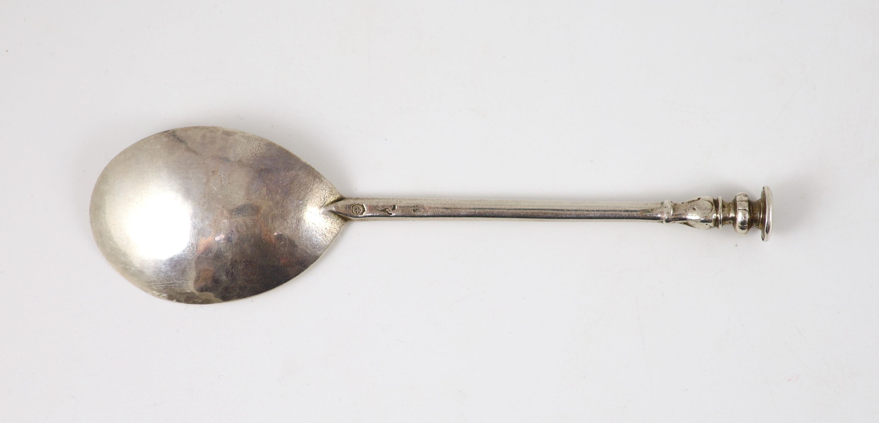 A 17th century silver seal top spoon